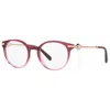 Bulgari Women's Opticals Violet Gradient Pink 50mm Opticals In Purple