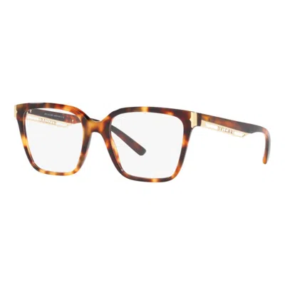 Bulgari Women's Opticals Light Brown Havana 52mm Opticals