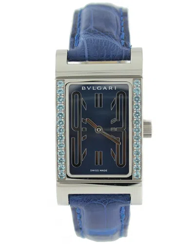 Bulgari Women's Rettangolo Watch In Blue