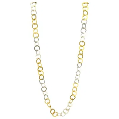 Pre-owned Bulgari Yellow And White Gold Long Chain Necklace