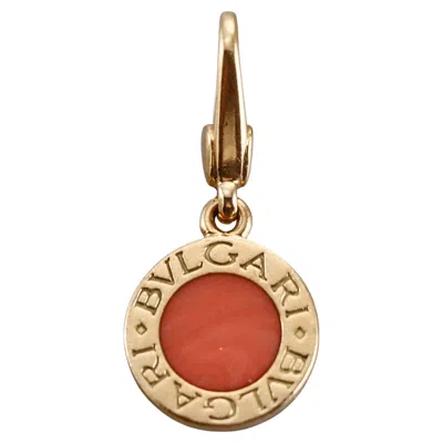 Pre-owned Bulgari Yellow Gold Coral Charm Pendant