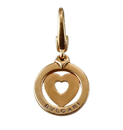 Pre-owned Bulgari Yellow Gold Heart Charm Pendant
