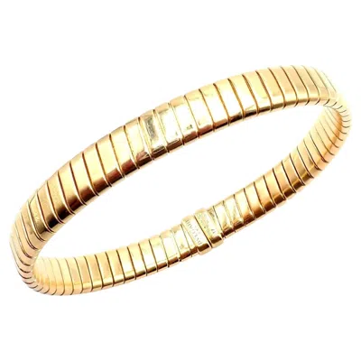 Pre-owned Bulgari Yellow Gold Tubogas Snake Bangle Bracelet