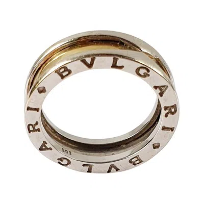 Pre-owned Bulgari B. Zero 1 Ring With Two Loops Yellow And White 18k Gold