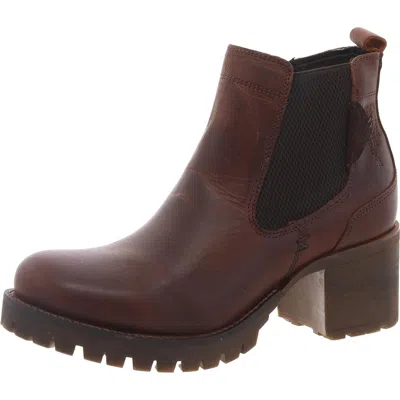 Bullboxer Womens Leather Zipper Ankle Boots