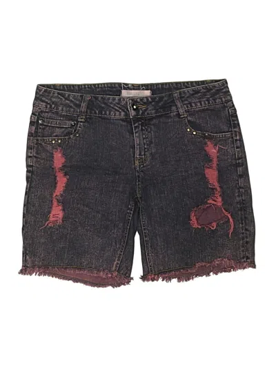 Pre-owned Bullhead Denim Shorts In Burgundy