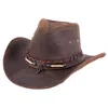 Bullhide Hats Unisex Briscoe Leather Hat With Ivory & Feather Beads In Chocolate In Gold