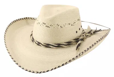 Bullhide Hats Unisex Scottsdale Mexican Palm Straw Cowboy Hat In Natural In White