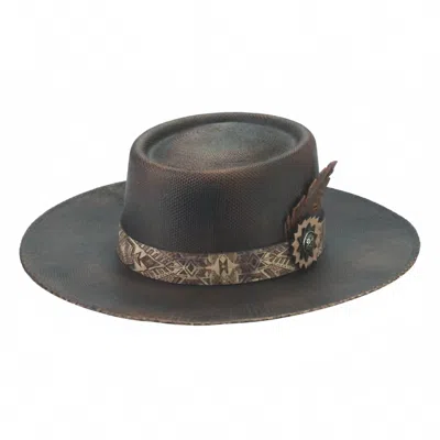 Bullhide Hats Unisex Unusual Hat In Chocolate In Gold