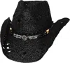 Bullhide Hats Women's All Summer Long Straw Cowgirl Hat In Black In Black