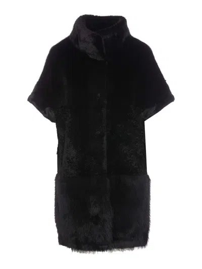 BULLY BLACK FAKE FUR COAT