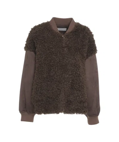 Bully Boxy Bomber Jacket In Soft Faux Fur In Black