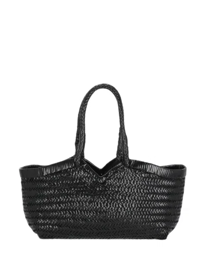 Bully Braided Leather Shoulder Bag In Black
