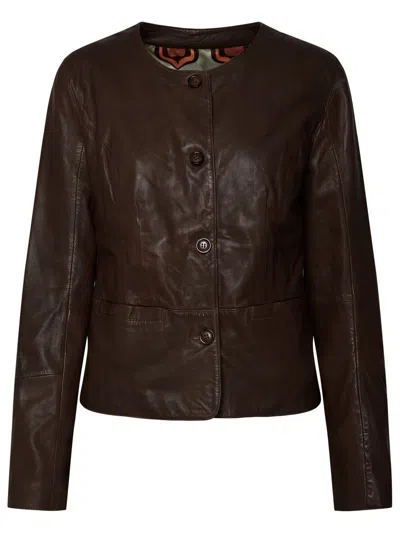 Bully Brown Leather Jacket