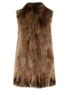 Bully Camel Raccoon Fur In Brown