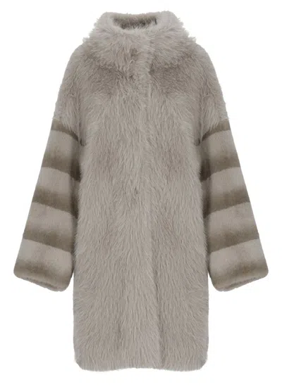 Bully Striped-detail Jacket In Gray