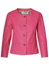 Bully Woman Suit Jacket Fuchsia Size 12 Lambskin In Fucsia