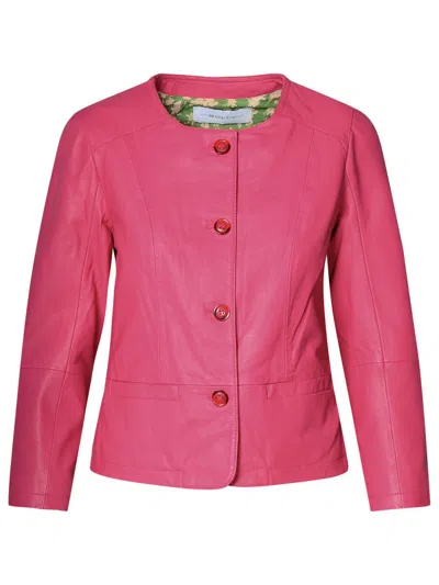 Bully Woman Suit Jacket Fuchsia Size 12 Lambskin In Fucsia