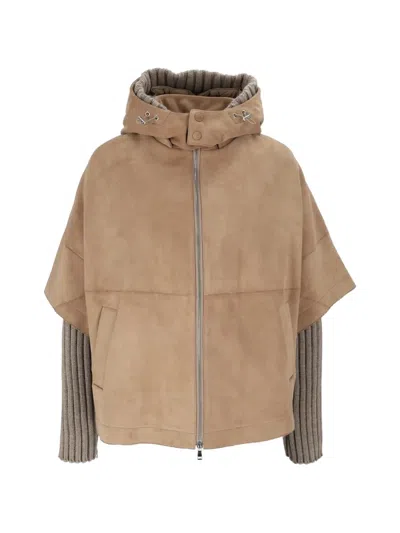 BULLY HOODED SUEDE JACKET