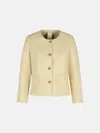 Bully Ivory Leather Jacket In Ivory