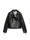Bully Zip Lambskin Jacket In Black