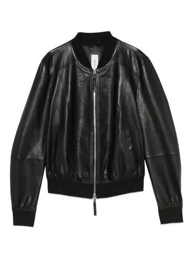 Bully Leather Jacket In Black