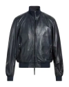 Bully Man Jacket Midnight Blue Size 40 Leather In Blue