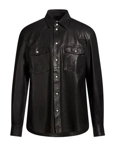 Bully Man Shirt Black Size 40 Leather