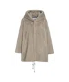 Bully Oversized Synthetic Fur Coat With Hood In Gray