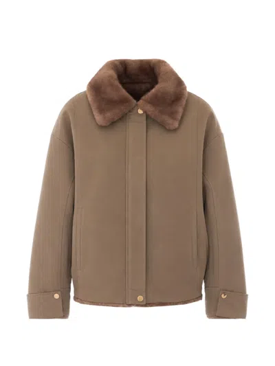 Bully Reversible Faux-fur Jacket In Brown