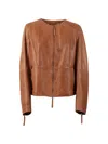 Bully Stud-embellished Leather Jacket In Brown