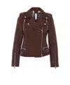 Bully Suede Biker Jacket In Brown