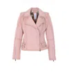 Bully Zip Suede Jacket In Pink