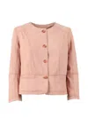 Bully Suede Leather Jacket In Pink