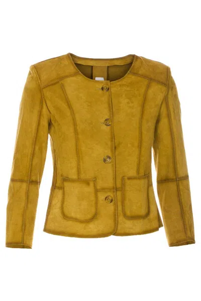 Bully Suede Jacket In Yellow