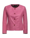 Bully Woman Blazer Fuchsia Size 10 Lambskin In Multi