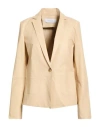 Bully Woman Blazer Sand Size 10 Lambskin In Nude