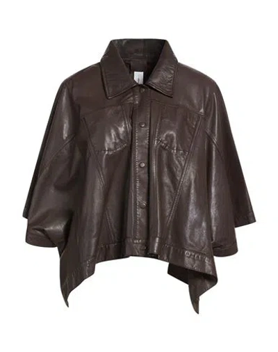 Bully Woman Cape Dark Brown Size 6 Leather