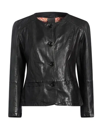 Bully Woman Jacket Black Size 8 Leather