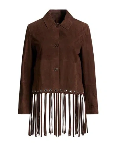 Bully Woman Jacket Brown Size 10 Leather