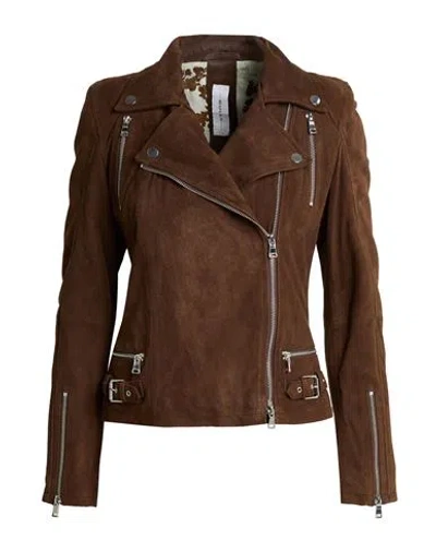Bully Woman Jacket Brown Size 4 Leather