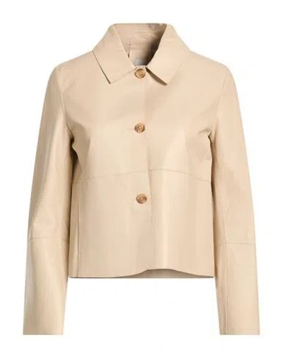 Bully Woman Jacket Cream Size 10 Leather In White