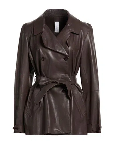 Bully Woman Jacket Dark Brown Size 12 Leather