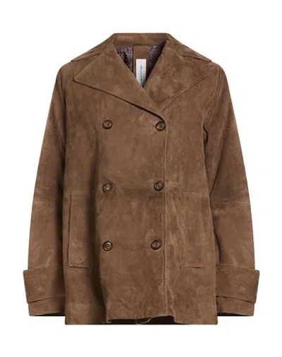 Bully Woman Jacket Light Brown Size 14 Leather