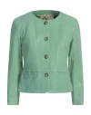 Bully Woman Jacket Light Green Size 10 Lambskin