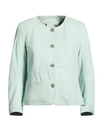 Bully Woman Jacket Light Green Size 8 Leather