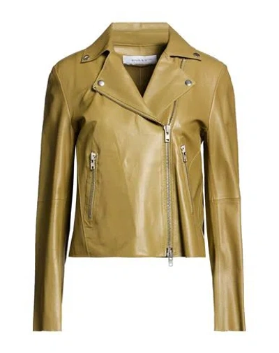 Bully Woman Jacket Military Green Size 6 Lambskin