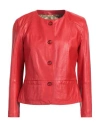 Bully Woman Jacket Red Size 14 Lambskin