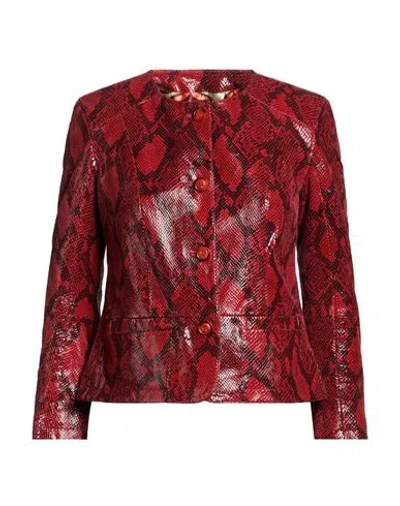 Bully Woman Jacket Red Size 6 Leather