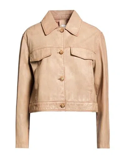 Bully Woman Jacket Sand Size 6 Leather